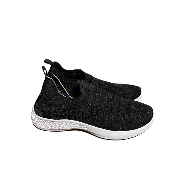 Tommy Bahama Women 7.5 Black Flint Knit Jogger Memory Foam Slip On Sneakers NWT - Picture 1 of 11